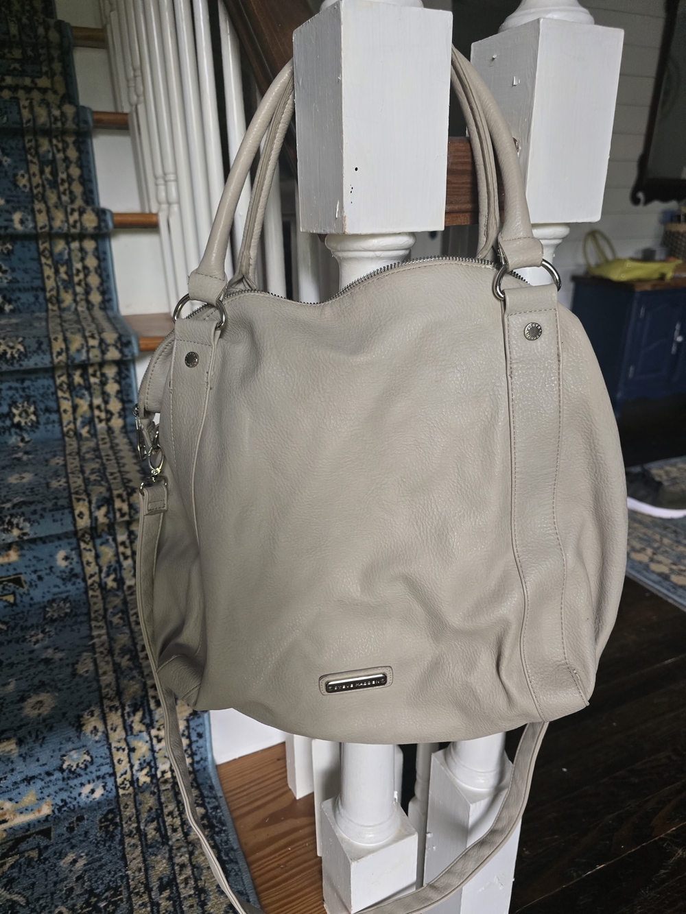 Steve Madden Taupe Leather Shoulder Tote